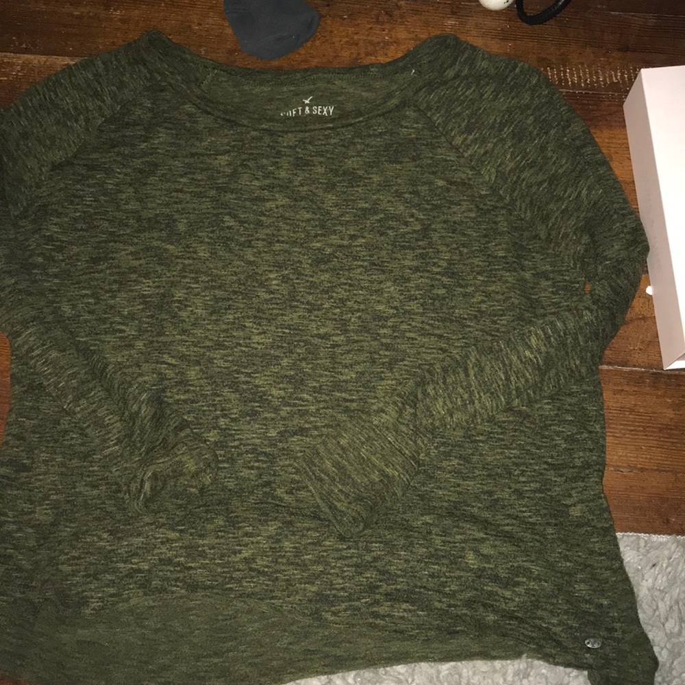 Oversized olive green American eagle sweater
